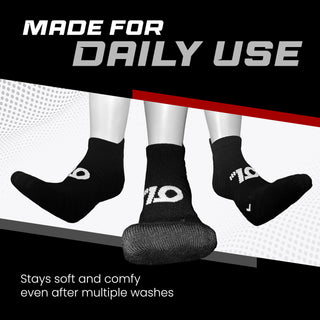 Low Cut Sports Socks - 2 Pack (Black)