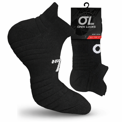 Open Looks | Performance Ankle Sock – 3 Pack (Black)